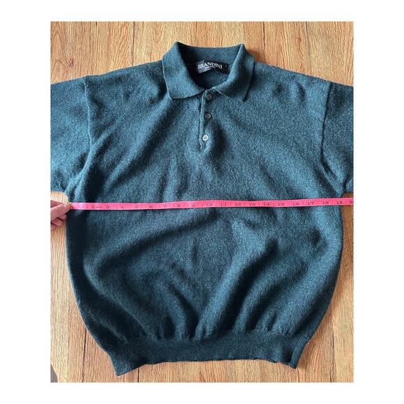 Brandini 100% Wool Vtg Green Sweater Size Small - Picture 3 of 5